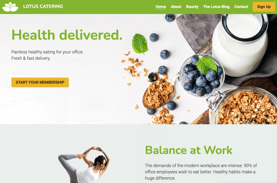 null Lotus Catering: Promoting Health Habits